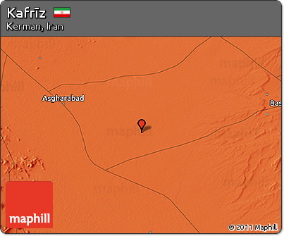 Political 3D Map of Kafrīz