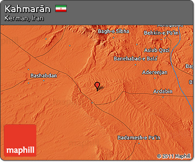 Political 3D Map of Kahmarān
