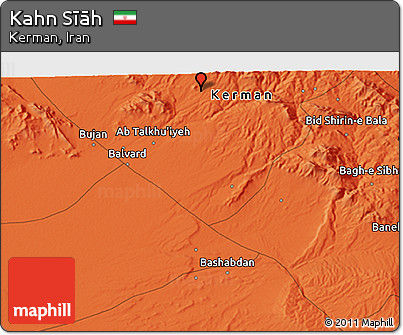 Political 3D Map of Kahn Sīāh