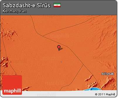Political 3D Map of Sabzdasht-e Sīrūs