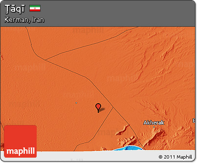 Political 3D Map of Ţāqī