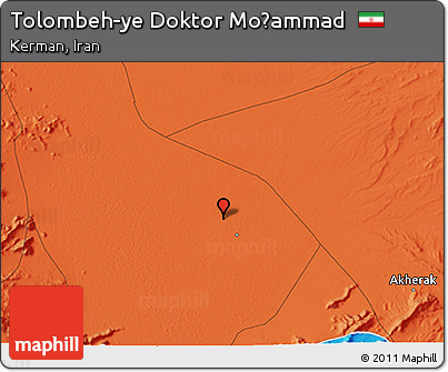 Political 3D Map of Tolombeh-ye Doktor Moḩammad