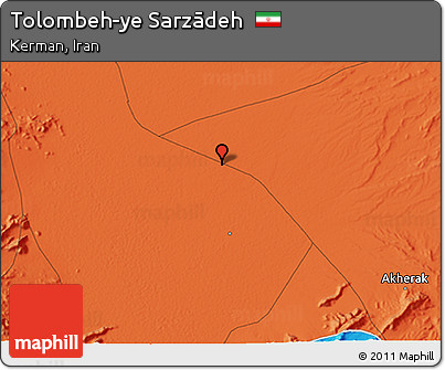 Political 3D Map of Tolombeh-ye Sarzādeh