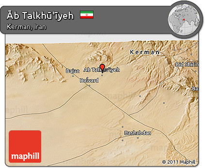 Satellite 3D Map of Āb Talkhū'īyeh