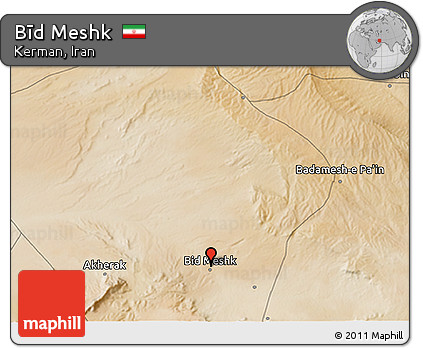 Satellite 3D Map of Bīd Meshk