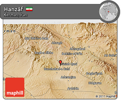 Satellite 3D Map of Hanzāf
