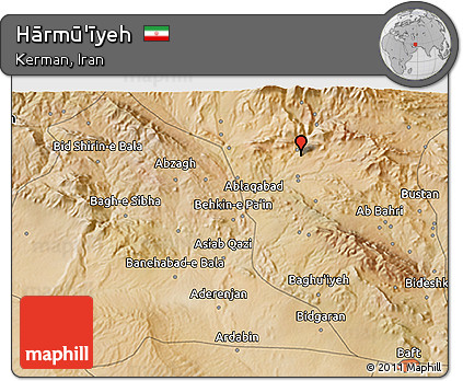 Satellite 3D Map of Hārmū'īyeh