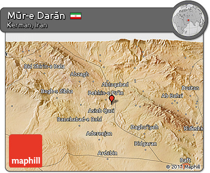 Satellite 3D Map of Mūr-e Darān