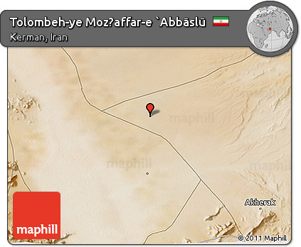 Satellite 3D Map of Tolombeh-ye Moz̧affar-e `Abbāslū