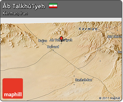 Satellite 3D Map of Āb Talkhū'īyeh