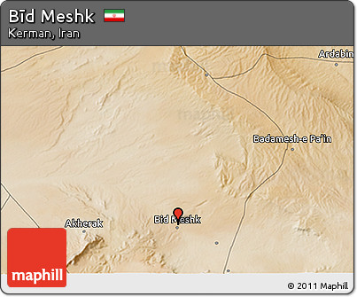Satellite 3D Map of Bīd Meshk