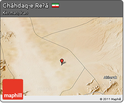 Satellite 3D Map of Chāhdaq-e Reẕā