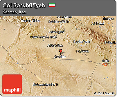 Satellite 3D Map of Gol Sorkhū'īyeh