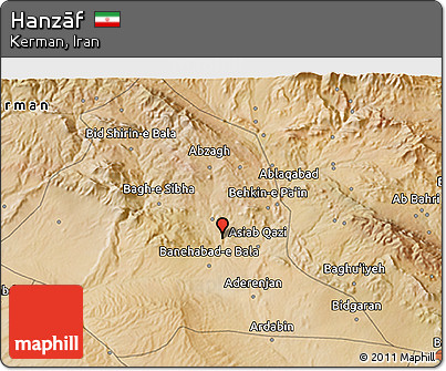 Satellite 3D Map of Hanzāf
