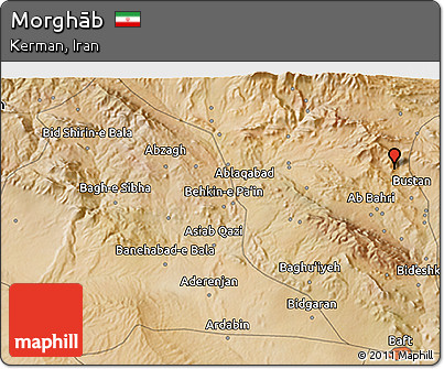 Satellite 3D Map of Morghāb