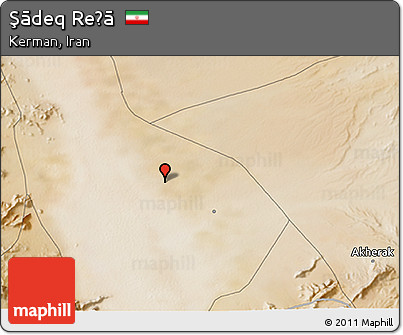 Satellite 3D Map of Şādeq Reẕā