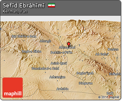 Satellite 3D Map of Sefīd Ebrāhīmī