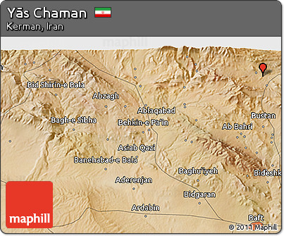 Satellite 3D Map of Yās Chaman