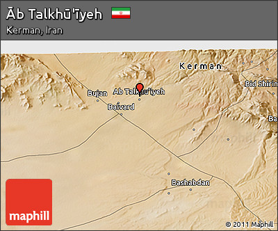 Satellite 3D Map of Āb Talkhū'īyeh