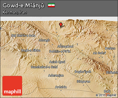 Satellite 3D Map of Gowd-e Mīānjū
