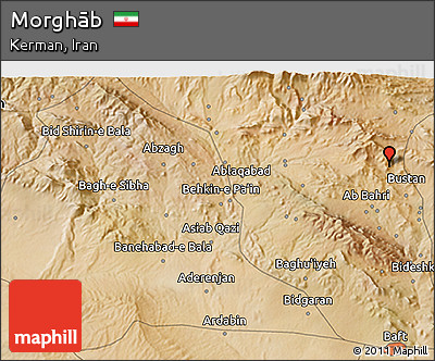 Satellite 3D Map of Morghāb