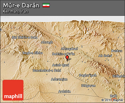 Satellite 3D Map of Mūr-e Darān