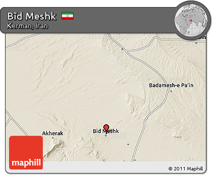 Shaded Relief 3D Map of Bīd Meshk