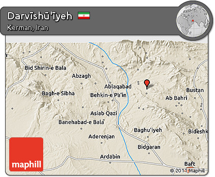 Shaded Relief 3D Map of Darvīshū'īyeh