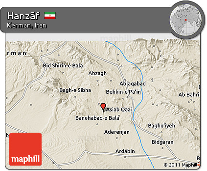 Shaded Relief 3D Map of Hanzāf