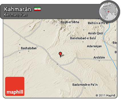 Shaded Relief 3D Map of Kahmarān