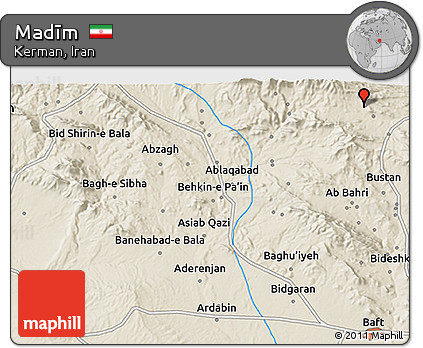 Shaded Relief 3D Map of Madīm