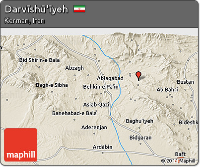 Shaded Relief 3D Map of Darvīshū'īyeh