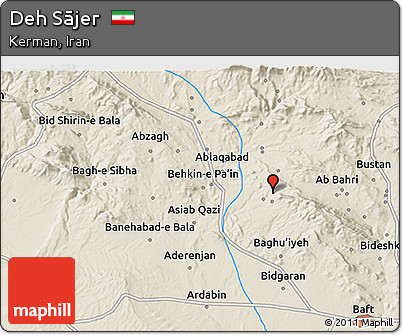 Shaded Relief 3D Map of Deh Sājer