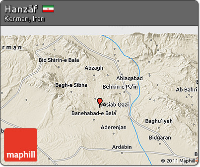Shaded Relief 3D Map of Hanzāf