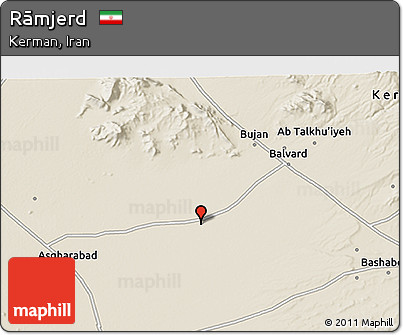 Shaded Relief 3D Map of Rāmjerd
