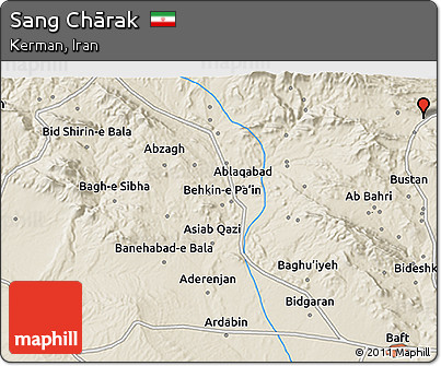 Shaded Relief 3D Map of Sang Chārak