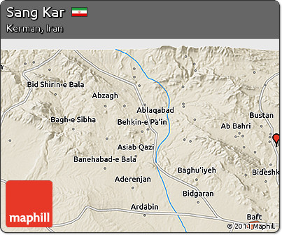Shaded Relief 3D Map of Sang Kar