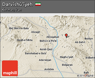 Shaded Relief 3D Map of Darvīshū'īyeh