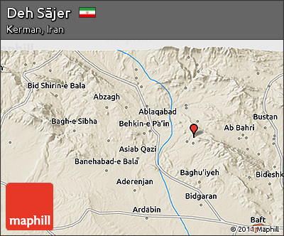 Shaded Relief 3D Map of Deh Sājer