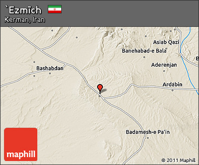 Shaded Relief 3D Map of `Ezmīch