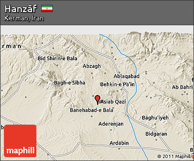 Shaded Relief 3D Map of Hanzāf