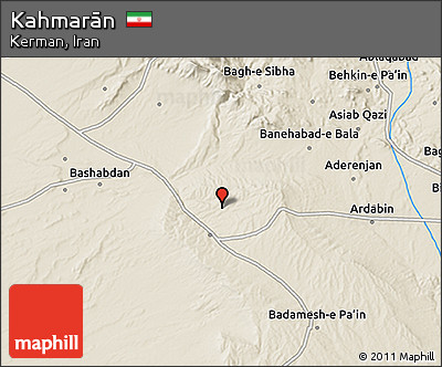Shaded Relief 3D Map of Kahmarān