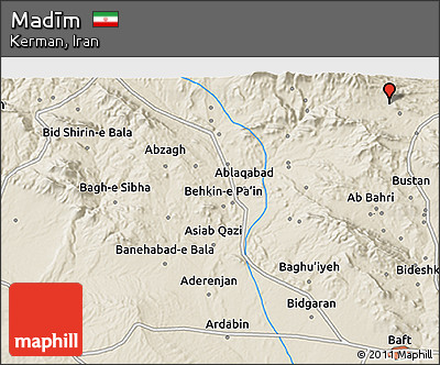 Shaded Relief 3D Map of Madīm