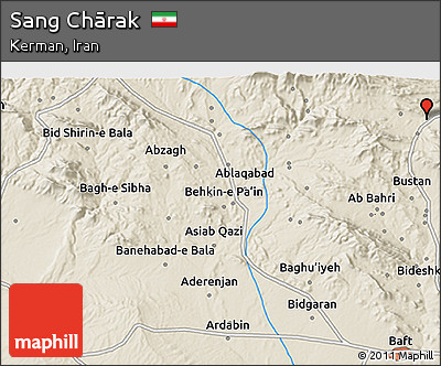 Shaded Relief 3D Map of Sang Chārak