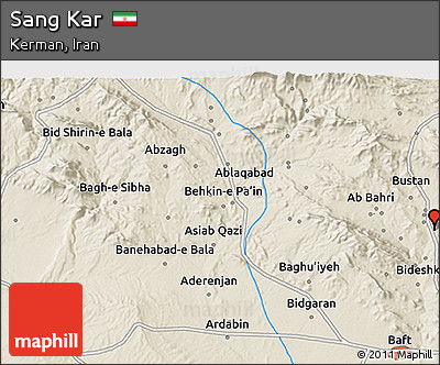 Shaded Relief 3D Map of Sang Kar