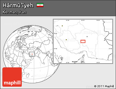Blank Location Map of Hārmū'īyeh