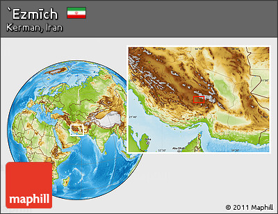 Physical Location Map of `Ezmīch