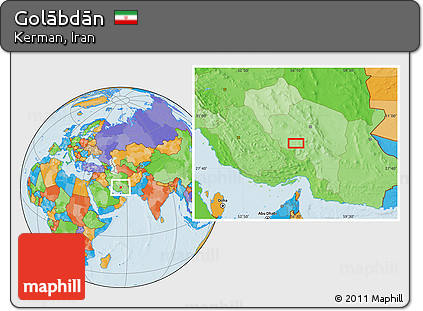 Political Location Map of Golābdān