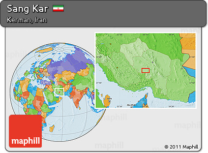 Political Location Map of Sang Kar