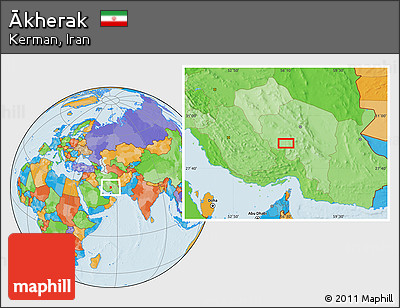 Political Location Map of Ākherak